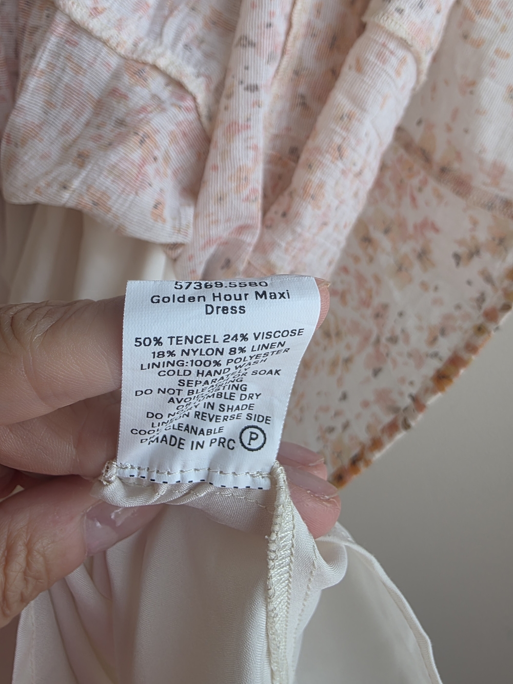 eSMaee Golden Hour Maxi Dress Size S Floral Puff Sleeve Smocked Like New - Picture 8 of 12